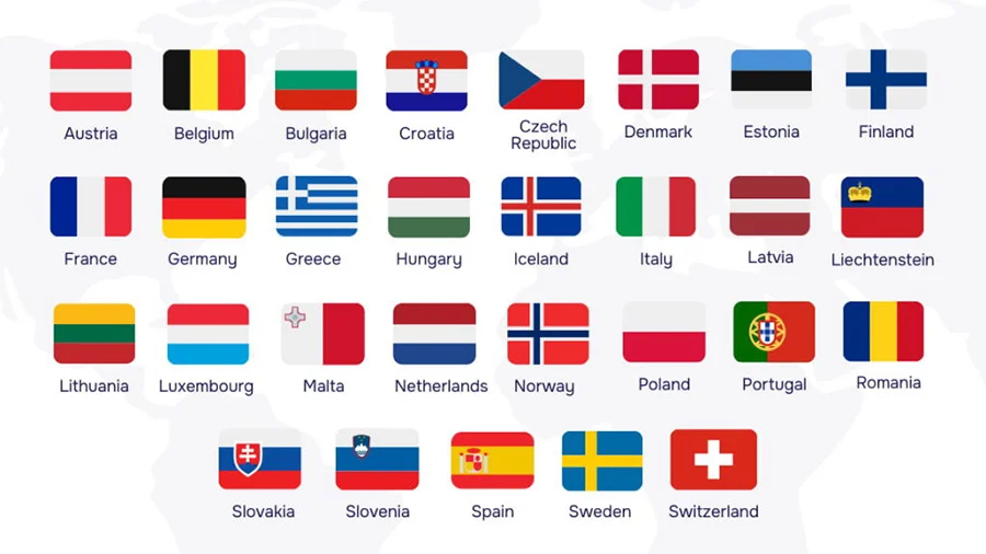 کشورهای عضو شینگن